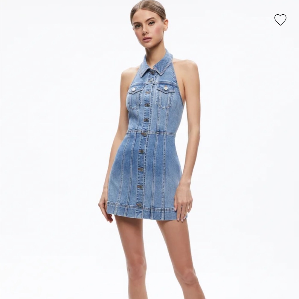 Alice and Olivia Kendall Denim Mini Dress